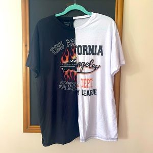 Full tilt, split T shirt